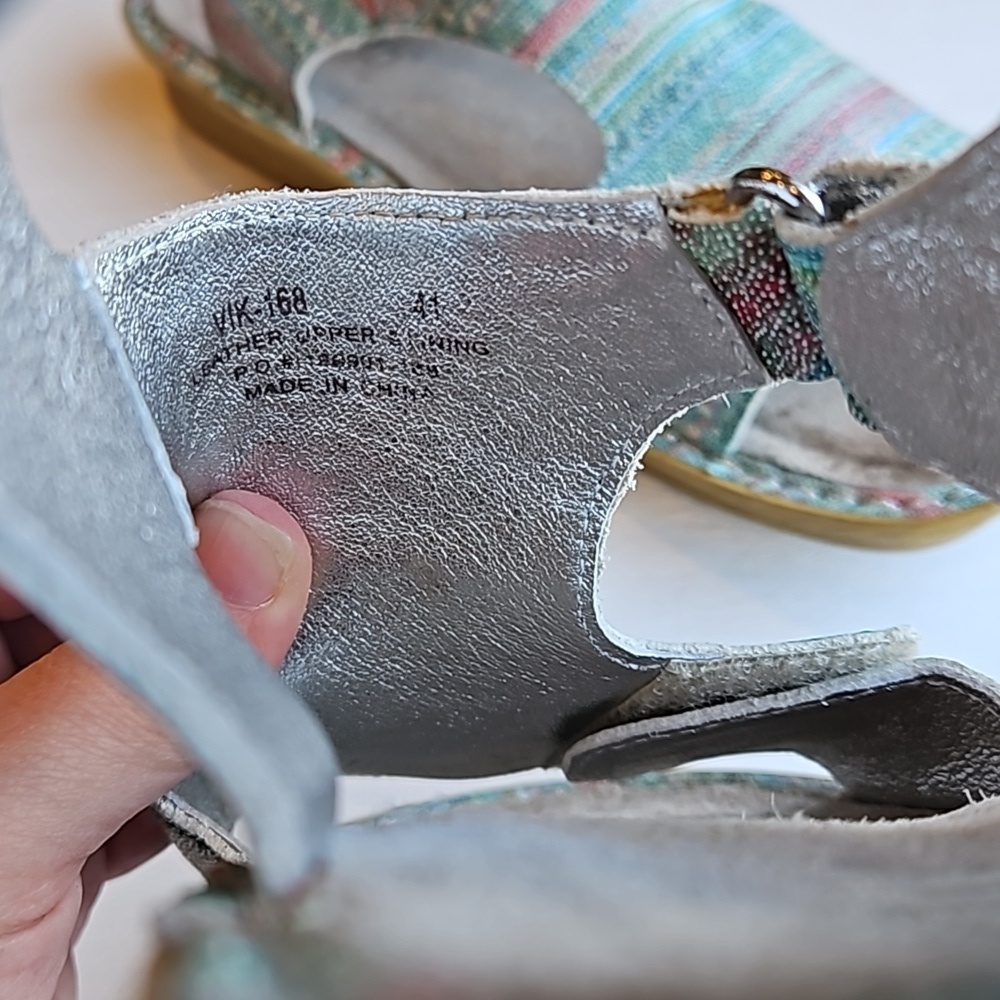 Alegria Teal Viki Seascape Sandals 41 / 10.5-11 - Picture 3 of 10